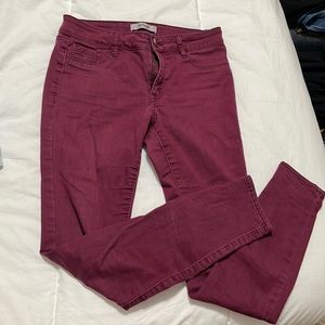 Charlotte Russe burgundy jeggings